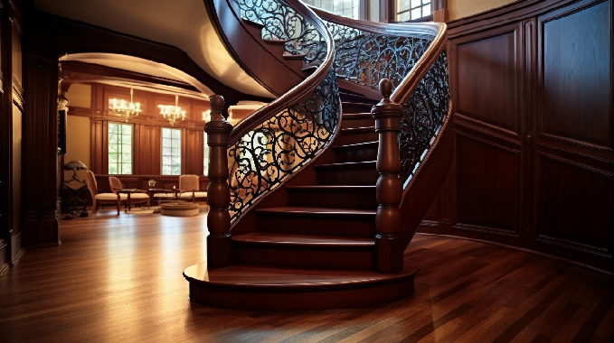 Castle Pines Hardwood Floor staircase